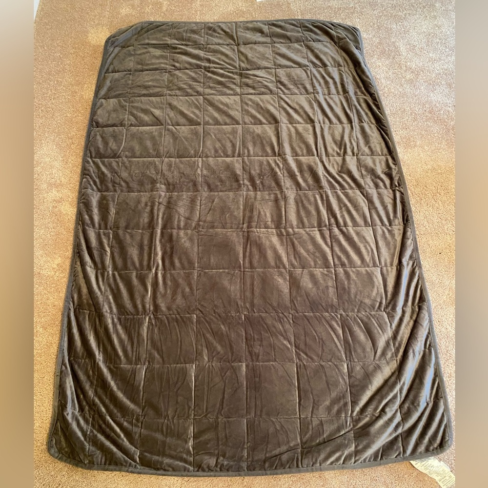 Grey weighted blanket